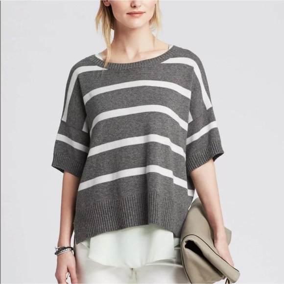 Banana Republic Stripped Goodbye Sweater XL - Picture 1 of 7